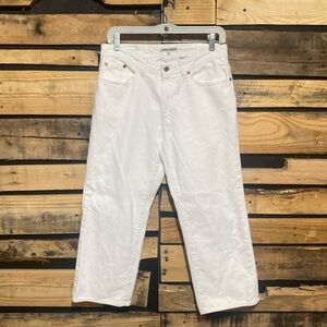 Polo Ralph Lauren White‎ Saturday Cropped Straight Leg Jean Size 28/6
